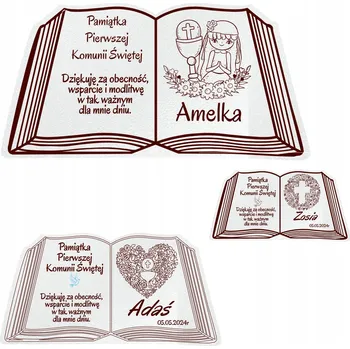 Dekorativní magnet MAGNET kniha s poděkováním pro hosty k prvnímu SVATÉ PŘIJÍMÁNÍ 10 ks