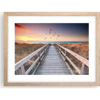 Obraz Obraz plakát v rámu světlý dub do obýváku 40x30 krajina foto na zeď