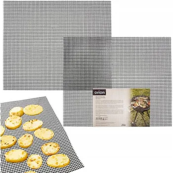 Příslušenství pro gril 2x Teflonová podložka SÍŤKA na GRIL na ROŠT pro pečení masa, ryb a zeleniny