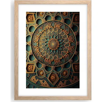 Obraz Obraz plakát v rámu světlý dub do obýváku 30x40 mozaika plakáty na zeď