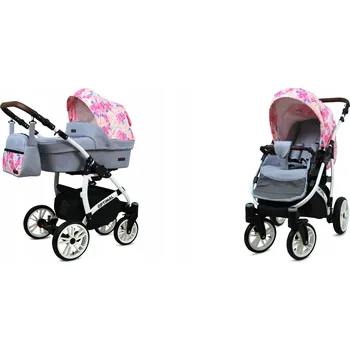 Kočárek Dětský kočárek 2v1 s hlubokou korbou a sportovní sedačkou BabyLux OPTIMAL ALU