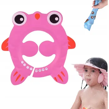 Koupání kojence KOUPACÍ KOLO S KŠILTEM NA MYTÍ VLASŮ REGULACE KOUPÁNÍ RŮŽOVÁ RYBA