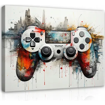 Obraz Obraz PRO HRÁČE MLÁDEŽNICKÝ Gaming Graffiti na Plátně na Zeď Velký 100x70