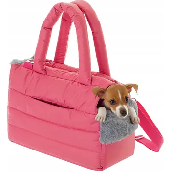 Obraz Přepravní taška látková Doggy červená S 17 cm x 24 cm x 36 cm