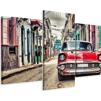 Obraz Obraz TRYPTYCH Havana Retro Chevrolet Dekorace 90x60