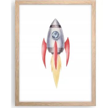 Obraz Obraz plakát v rámu světlý dub do obýváku 30x40 vesmír plakáty na zeď