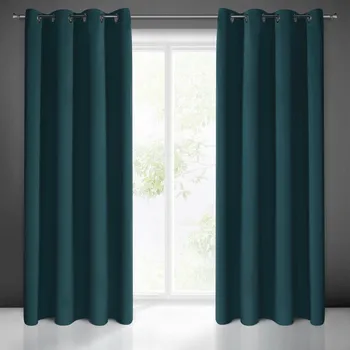 Obraz Zatemňovací závěs s kroužky, barva světle modrá, 135x250 cm