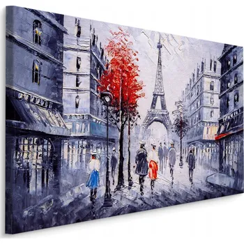 Obraz Obraz do Obývacího Pokoje Budovy Paříže MALÍŘSTVÍ 3D 90x60