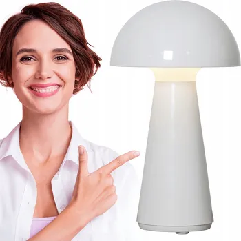 Lampička Stolní lampa Star Trading Mushroom bílá 3 W