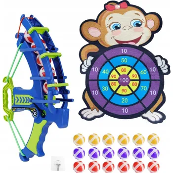 Dětská zbraň Sada Prak s šipkami na suchý zip + terč