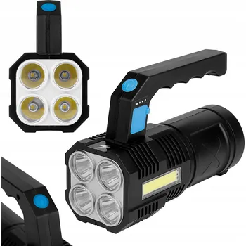 Svítilna Multifunkční akumulátorová svítilna černá ABS LED/COB 240 lm