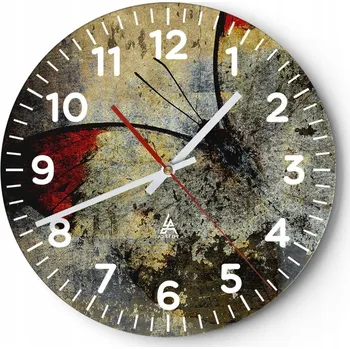 Hodiny Kuchyňské nástěnné hodiny 30x30 Abstrakce Moderní skleněné hodiny Tiché