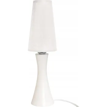 Lampička STOJACÍ LAMPA DŘEVĚNÁ BÍLÁ BÍLÉ STÍNIDLO DIANA