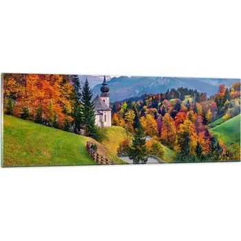 Obraz Obraz na skle do obýváku ložnice 90x30 krajiny obrazy na zeď sklo