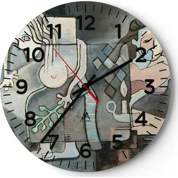 Hodiny Nástěnné hodiny ARTTOR skleněné moderní kulatý 30 cm tiché