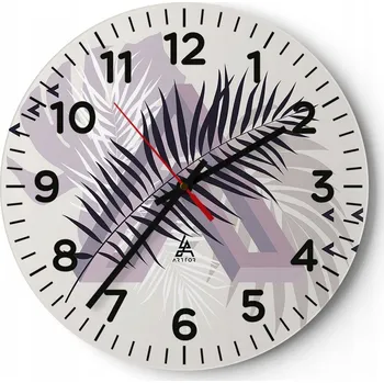 Hodiny Kuchyňské nástěnné hodiny 30x30 Grafika Moderní skleněné hodiny do obýváku Tiché