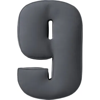 Polštář YellowTipi Polštář Číslice 9 grafitově šedá