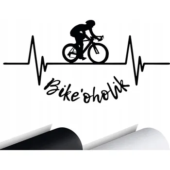 Samolepicí dekorace na vozidlo SAMOLEPKA na auto PULS ŽIVOTA BIKE'OHOLIK CYKLISTIKA KOLO BIKE 10x20