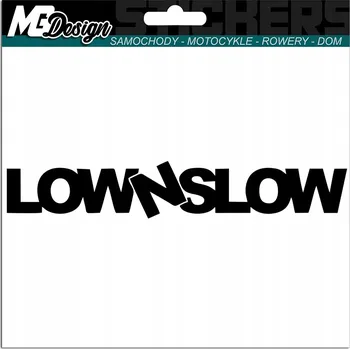 Samolepicí dekorace na vozidlo NÁLEPKA na auto LOW&SLOW JDM TUNING 2,5x15 cm