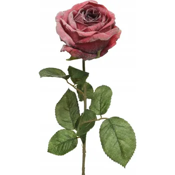 umělá květina Umělá červená růže dekorační větvička dlouhá