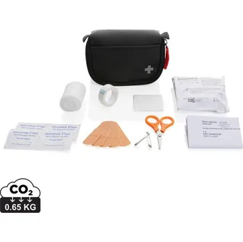 Lékárnička Lékárnička poštovní velikosti z RCS recykl. PU nubuku, Firemní dárkové předměty s vlastním potiskem