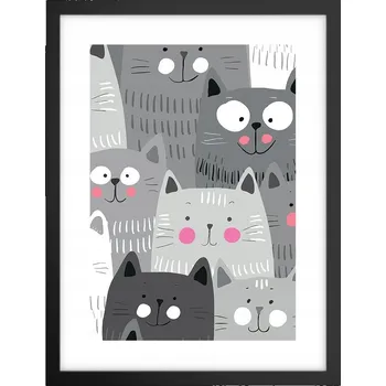 Obraz Obraz plakát v černém rámu do obýváku 30x40 pro děti plakáty na zeď