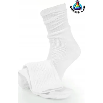 Pánské ponožky Ponožky do půlky lýtek Socks Lab 39-42 bílé