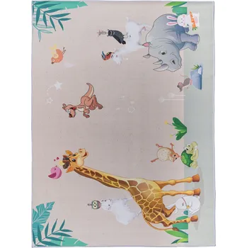 Koberec KOBEREC DĚTSKÝ SAFARI ZVÍŘATA DŽUNGLE 100x150CM PODLOŽKA PRO DĚTI
