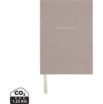 Blok Deníkový zápisník VINGA Thankfulness z GRS recykl. papíru, Firemní dárkové předměty s vlastním potiskem
