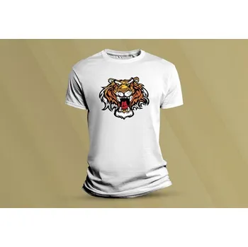 Chlapecké tričko Dětské bavlněné tričko Tygr 4. Bílá velikost L