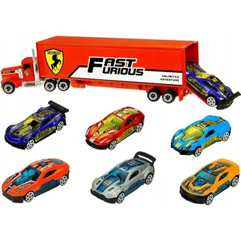 autíčko NÁKLADNÍ AUTO TIR S KONTEJNEREM KOVOVÉ AUTÍČKO 4574