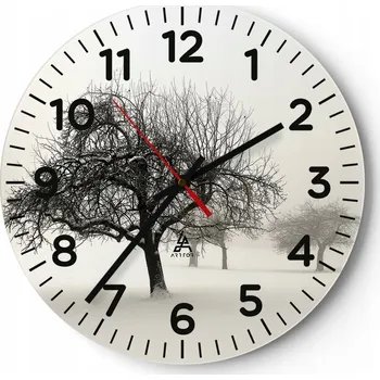 Hodiny Kuchyňské nástěnné hodiny 30x30 Grafika Moderní skleněné hodiny do obýváku Tiché