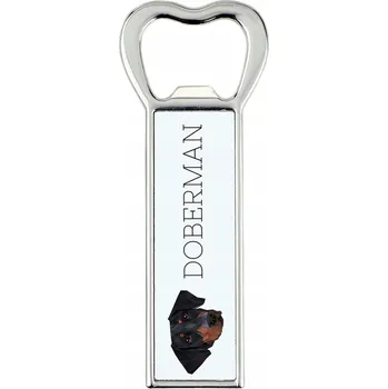 Otvírák Otvírák na láhve Doberman s geometrickým psem