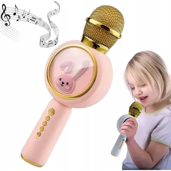 Mikrofon Bezdrátový Bluetooth Karaoke Mikrofon s Reproduktorem Králík pro Děti
