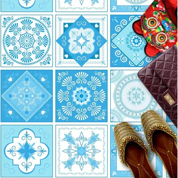 Tapeta Samolepky na podlahové dlaždice 20x20 cm, samolepicí, mořský patchwork