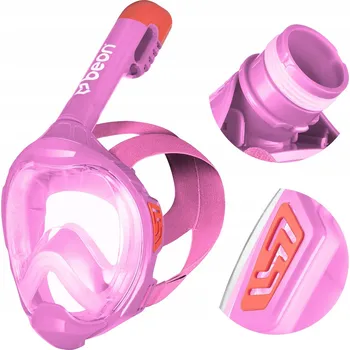 Potápěčská maska Dětská celoobličejová potápěčská Potápěčské Brýle Beon Hydro růžová