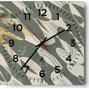 Hodiny Nástěnné hodiny do obýváku 40x40 Abstrakce Tiché hodiny Skleněné hodiny Bez hlučnosti