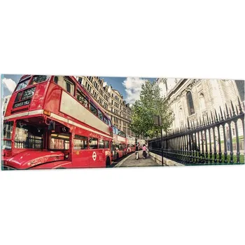 Obraz Obraz na skle do obýváku ložnice 90x30 město foto obrazy na zeď sklo