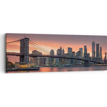 Obraz Obraz na plátně do obýváku ložnice 90x30 New York foto obrazy na zeď