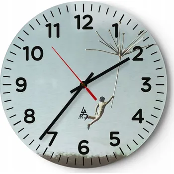 Hodiny Kuchyňské nástěnné hodiny 30x30 Abstrakce Moderní skleněné hodiny Tiché