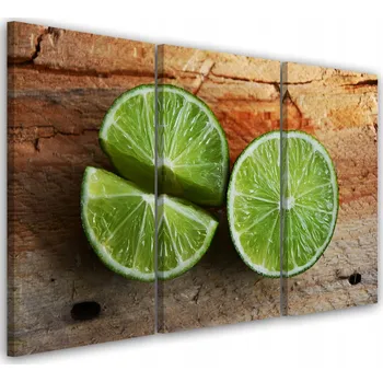 Obraz OBRAZ TRYPTYCH Limetka Ovoce 60x40