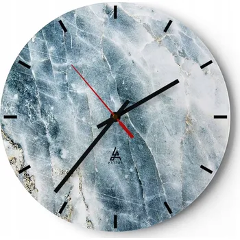 Hodiny Velké nástěnné hodiny 40x40 Abstrakce Skleněné hodiny Kulatý Tiché