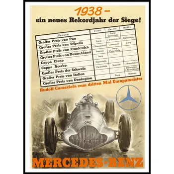 Obraz Plakát Retro na zeď Mercedes bez rámu 50 x 70 cm