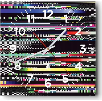 Hodiny Nástěnné hodiny do obýváku 40x40 Abstrakce Tiché hodiny Skleněné hodiny Bez hlučnosti