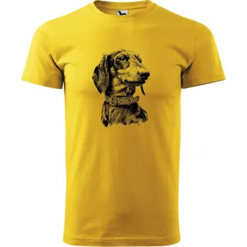 Tričko - Jezevčík Barva: Žlutá (04), Velikost: S, Střih: Pánské