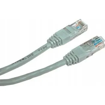 Síťový kabel Patchcord UTP, Cat.5e, nestíněný, 15 m, šedý