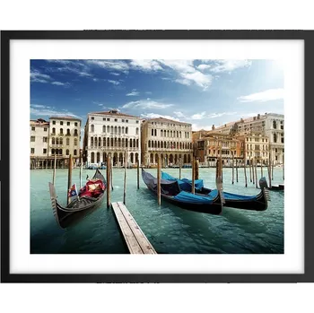 Obraz Foto obraz plakát na zeď v černém rámu 50x40 město plakáty do obýváku