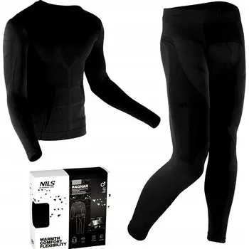 Set pánského termoprádla RAGNAR NILS Termoprádlo Set Teplé L/XL Sada Triko a Spodky Černá