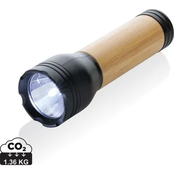 Svítilna USB svítilna Lucid 3W z RCS recykl. plastu a bambusu, Firemní dárkové předměty s vlastním potiskem