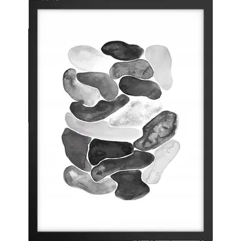 Obraz Obraz plakát v černém rámu do obýváku 30x40 tvary plakáty na zeď